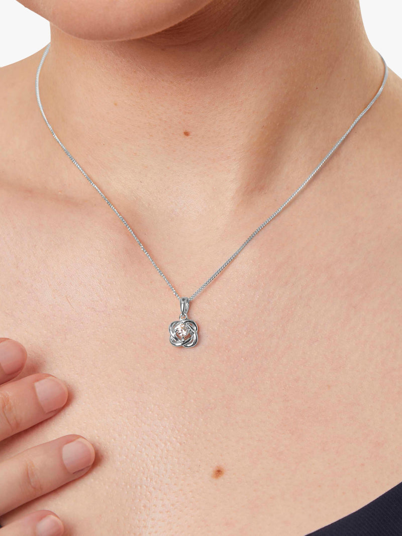 Jools by Jenny Brown woven cubic zirconia pendant necklace imported from UK