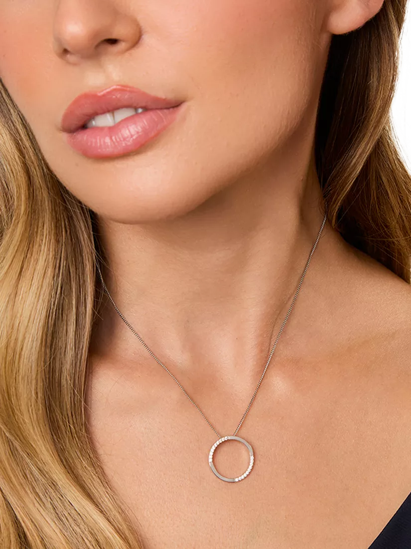 Jools by Jenny Brown pendant necklace open circle cubic zirconia - British product