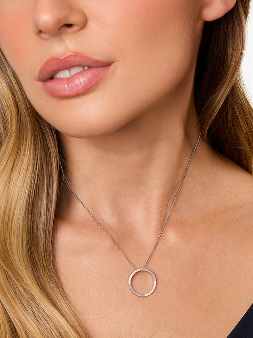 Jools by Jenny Brown pendant necklace open circle cubic zirconia - British product