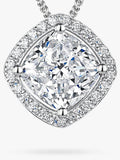 Jools by Jenny Brown large cubic zirconia halo pendant necklace silver - British product