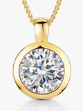 Jools cubic zirconia pendant necklace 18ct gold vermeil (British brand)