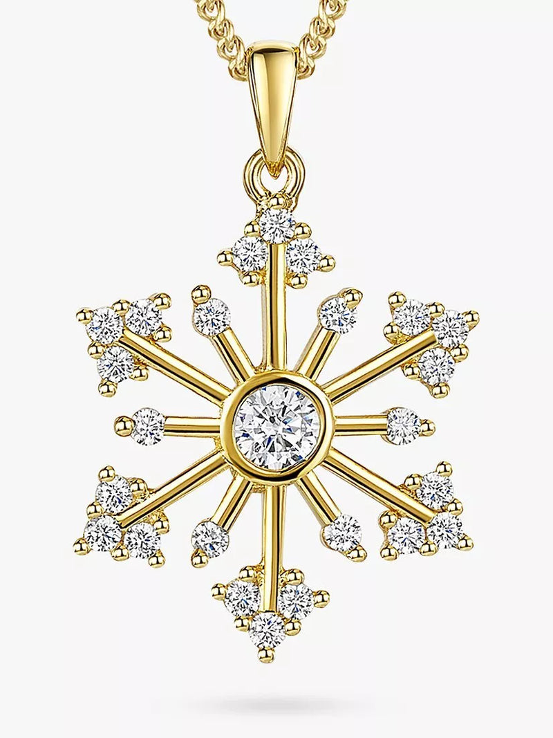 Jools by Jenny Brown Rubover Cubic Zirconia Snowflake Pendant Necklace