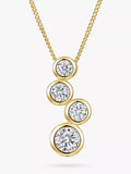 Jools by Jenny Brown Four Cubic Zirconia Bubble Drop Pendant Necklace
