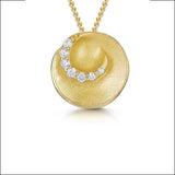 Jools by Jenny Brown cubic zirconia satin swirl pendant necklace (British brand)