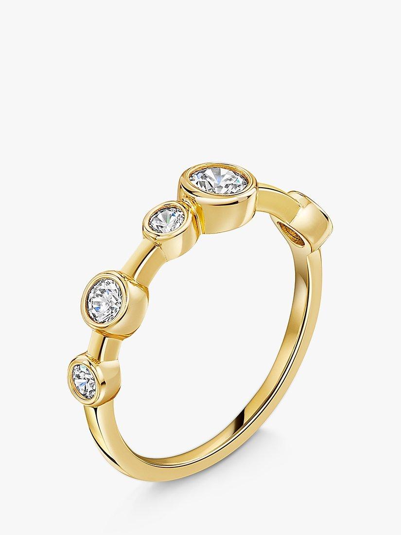 Jools by Jenny Brown gold vermeil cubic zirconia ring, UK version