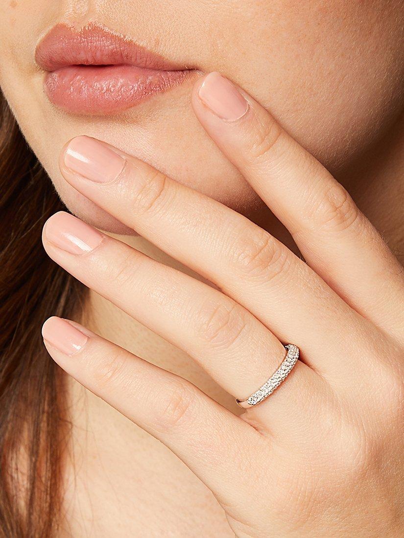 Jools Jenny Brown cubic zirconia half eternity ring, imported from the UK