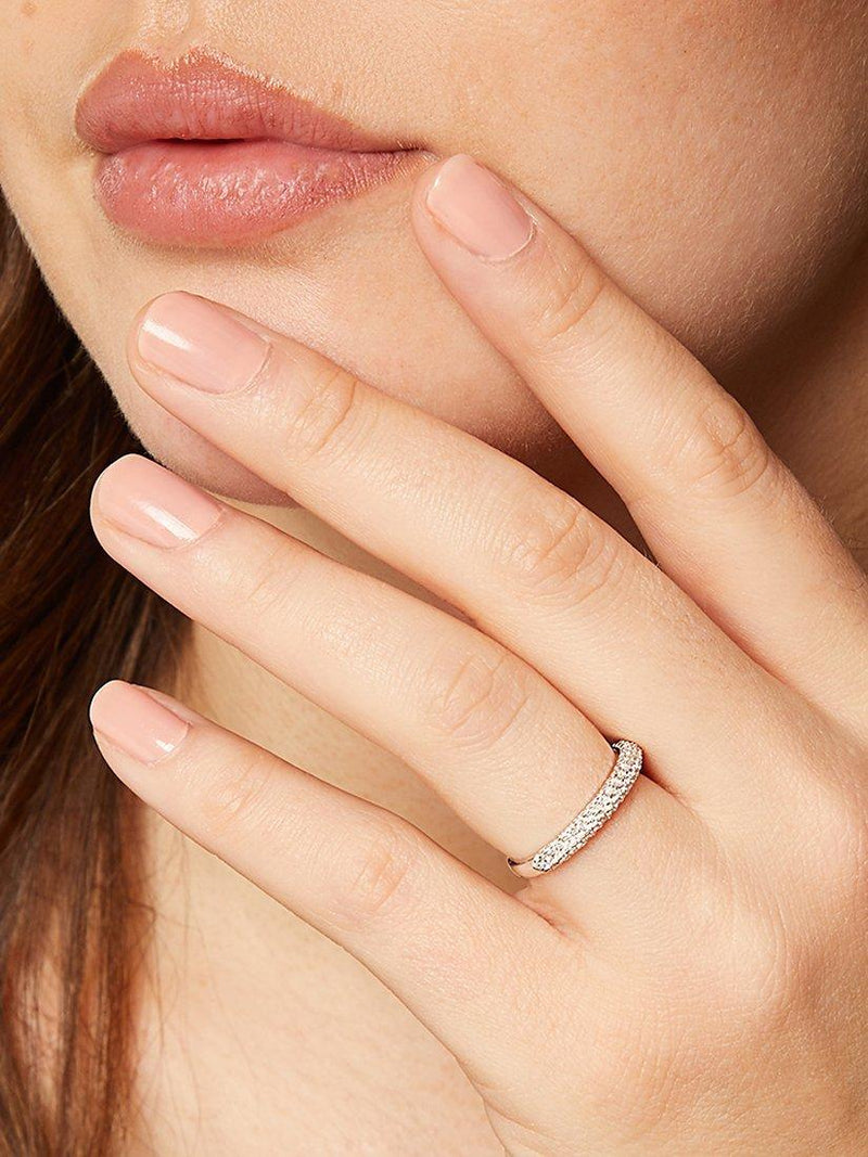Jools Jenny Brown cubic zirconia half eternity ring, imported from the UK