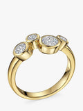 Jools by Jenny Brown 4 stone cubic zirconia bubble ring gold (British brand)