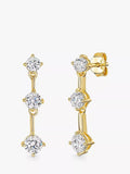Jools by Jenny Brown Three Stone Cubic Zirconia Drop Earrings