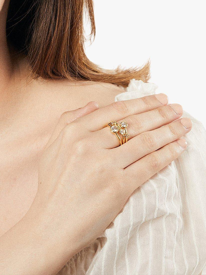 Jools by Jenny Brown 5 stone cubic zirconia bubble ring, UK version