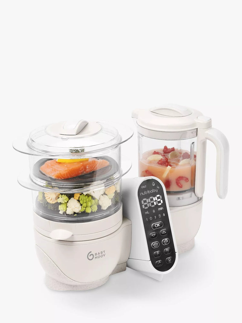 Babymoov Nutribaby+ 6 in 1 Baby Food Maker, Mineral Stone