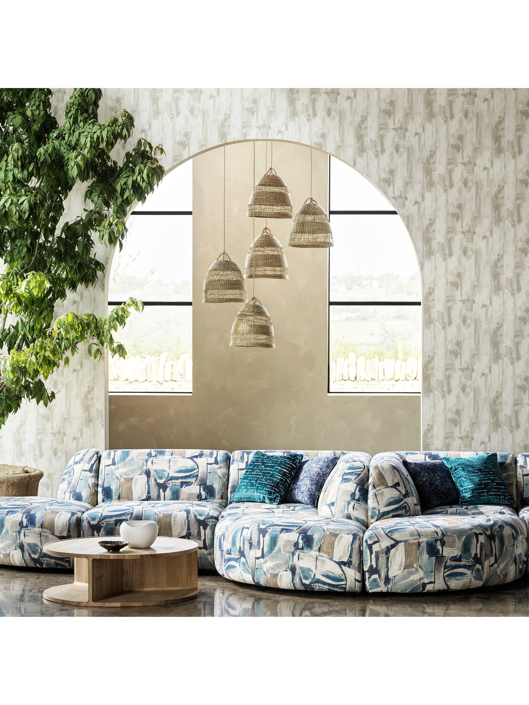 Clarke & Clarke Figura watercolour furnishing fabric, imported from the UK