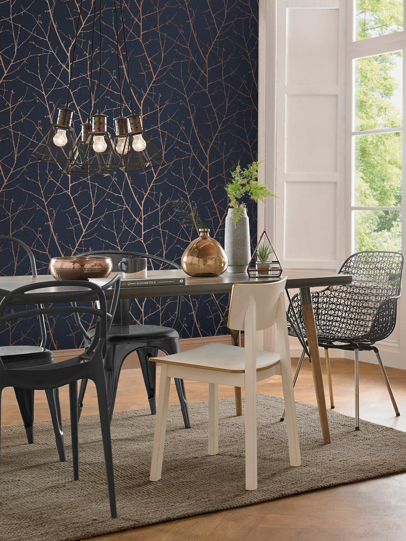 Graham & Brown Boreas Breathe wallpaper blue 10m roll (British brand)