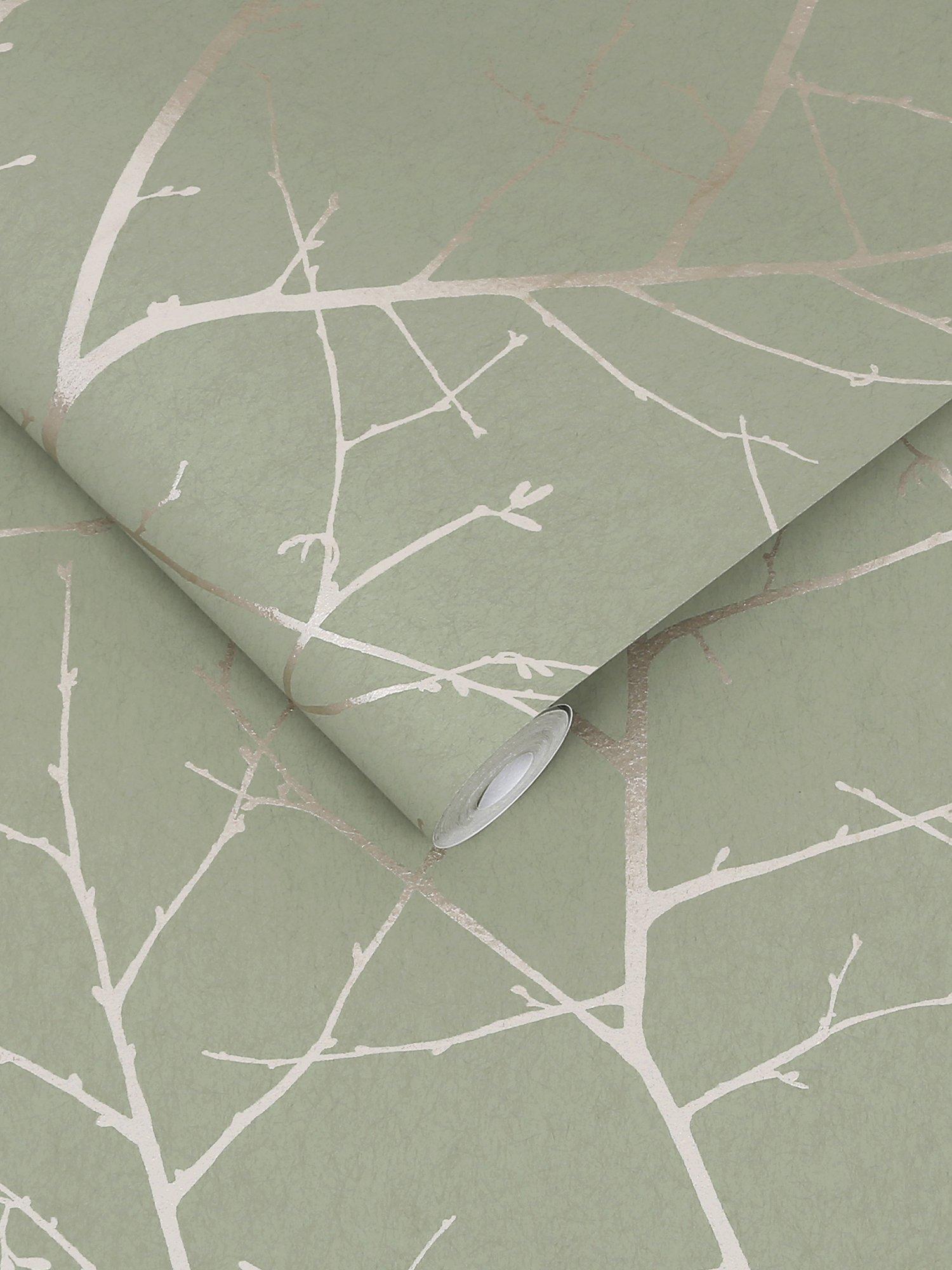 Graham & Brown Boreas Sage wallpaper, imported from the UK