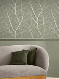 Graham & Brown Boreas Sage wallpaper, imported from the UK