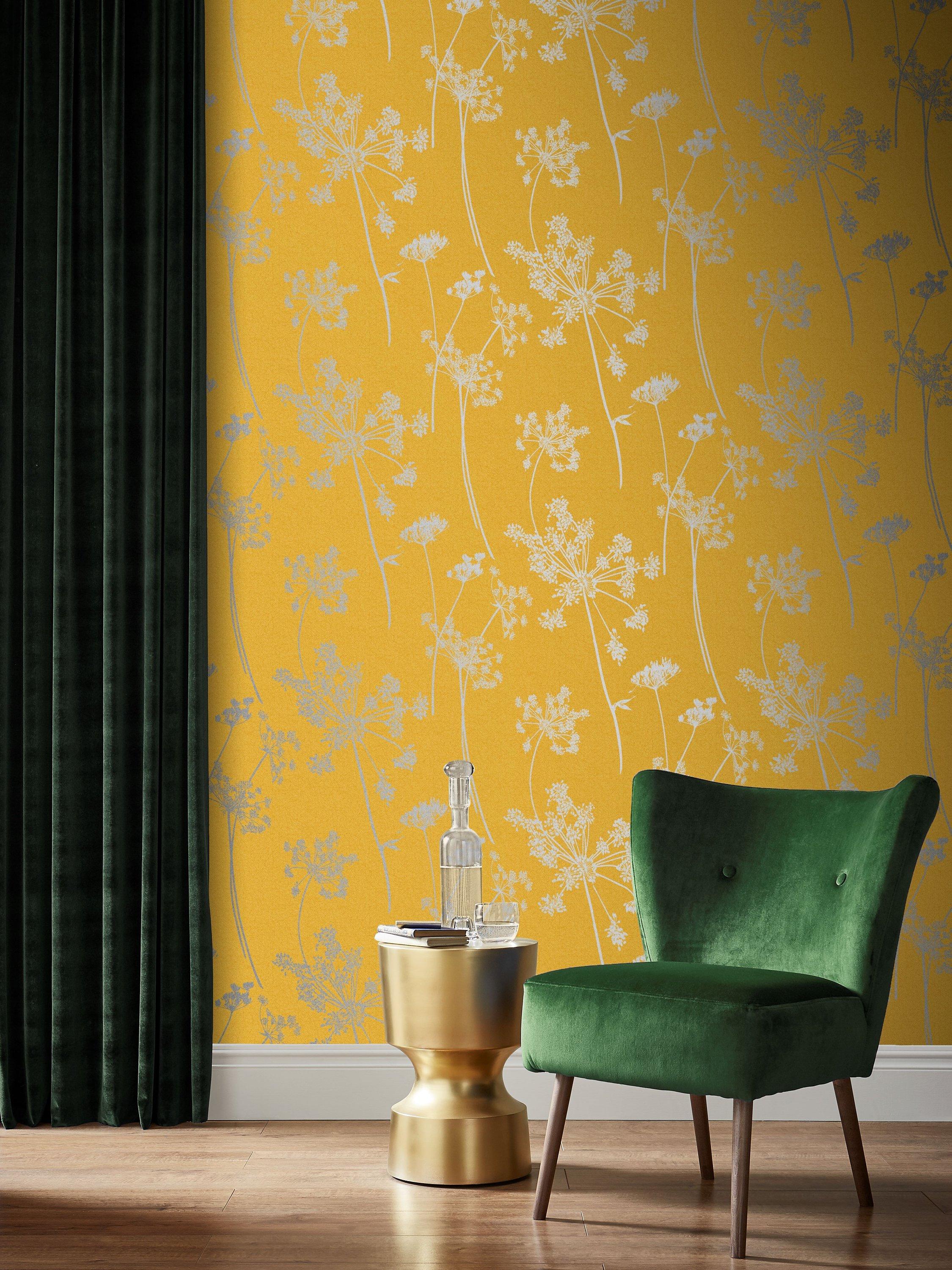 Graham & Brown Anthriscus wallpaper blue 10m 52cm, imported from the UK