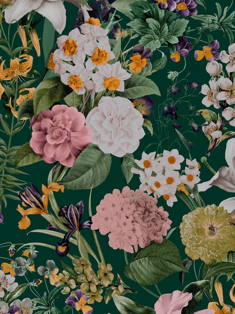 Graham & Brown Glasshouse Day Wallpaper, White/Multi, 10m x 52cm