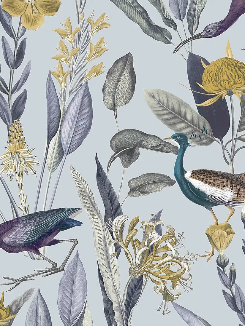 Graham & Brown Glasshouse Day Wallpaper, White/Multi, 10m x 52cm