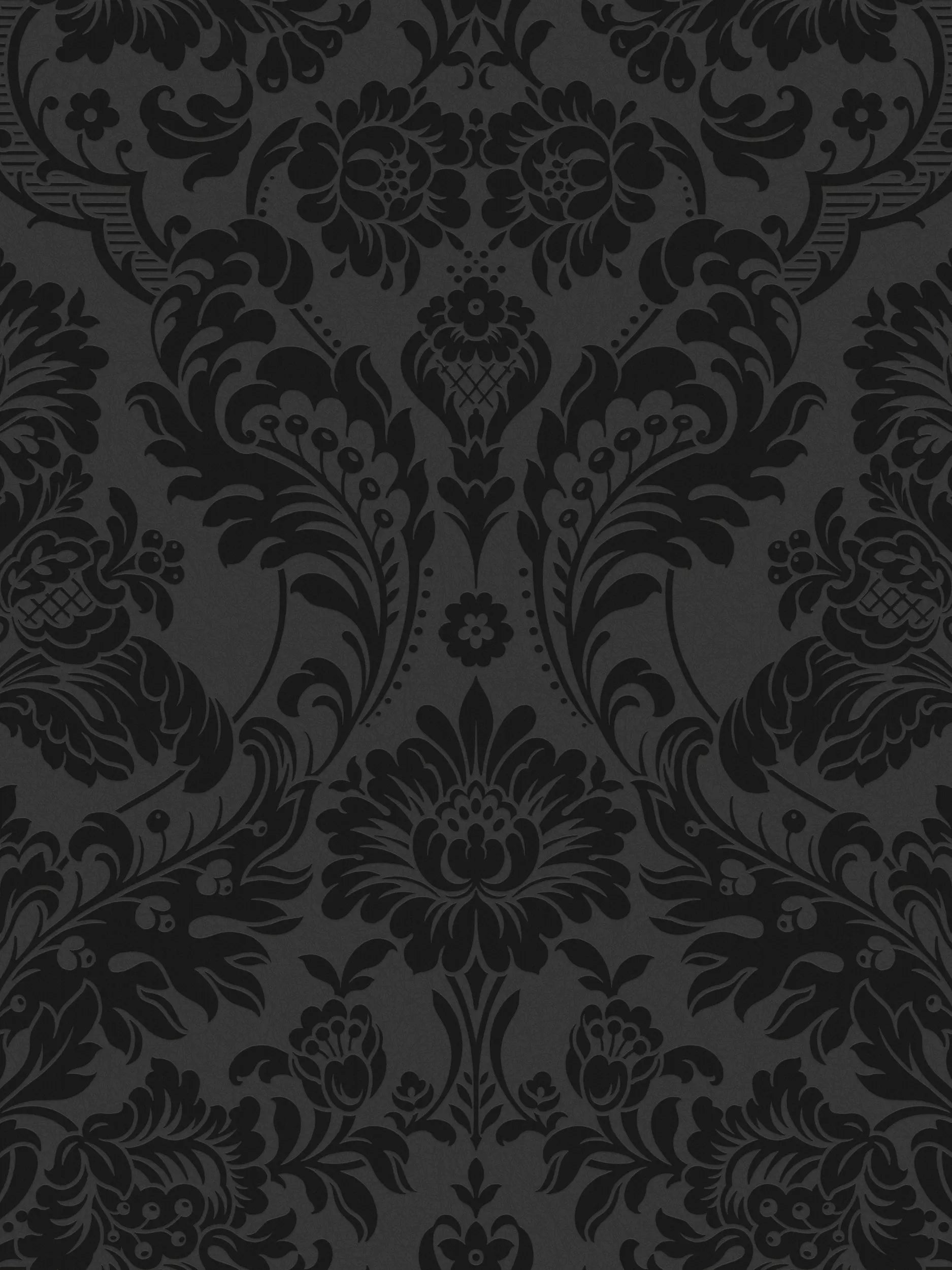 Graham & Brown Gothic Damask Noir wallpaper L10m W52cm - British product