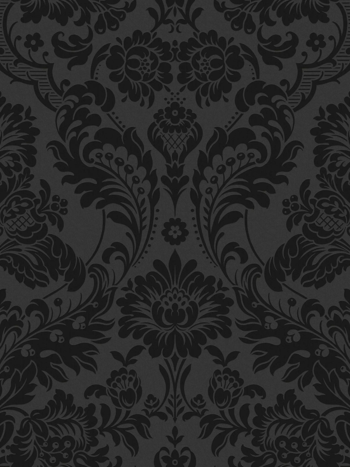 Graham & Brown Gothic Damask Noir wallpaper L10m W52cm - British product