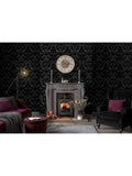 Graham & Brown Gothic Damask Noir wallpaper L10m W52cm - British product