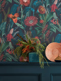 Graham & Brown Tigerlily wallpaper floral design, imported from the UK
