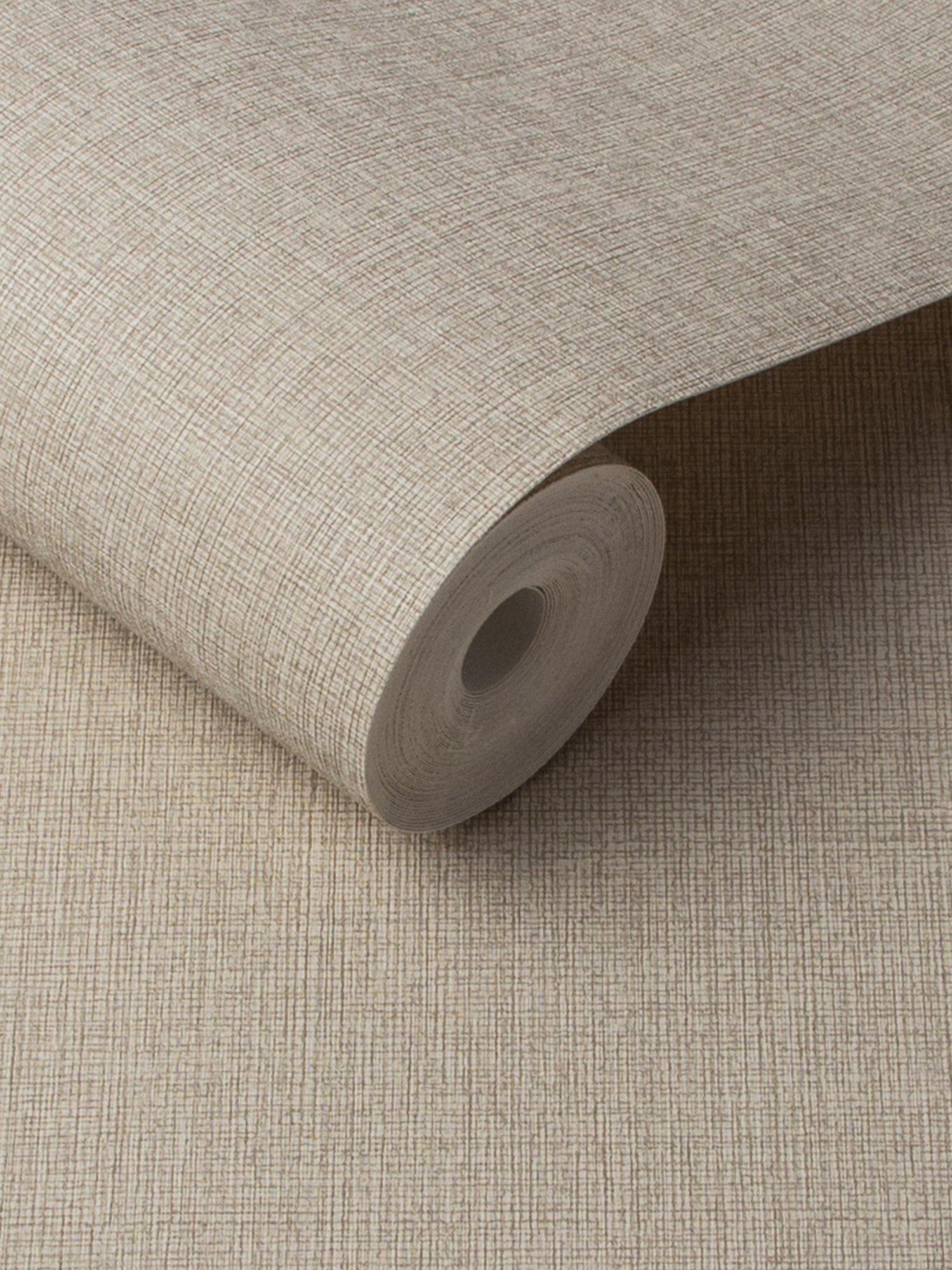Graham & Brown linen wallpaper beige 10m x 52cm (British brand)
