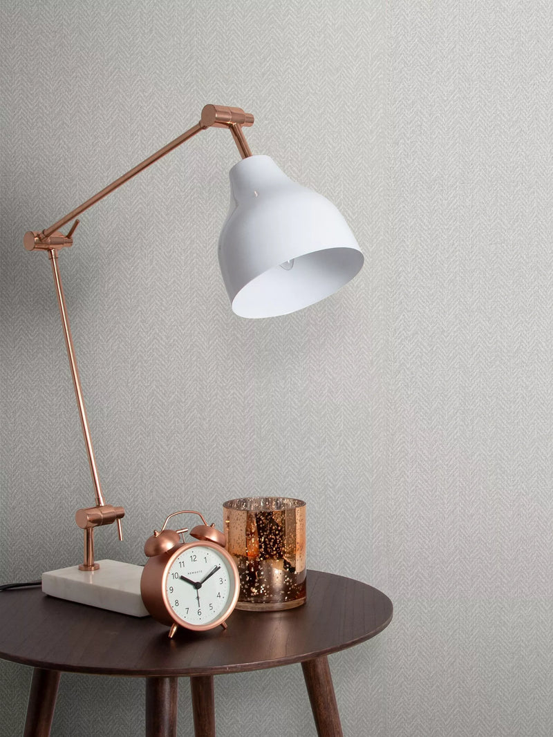 Graham & Brown herringbone texture wallpaper in Ecru, UK version
