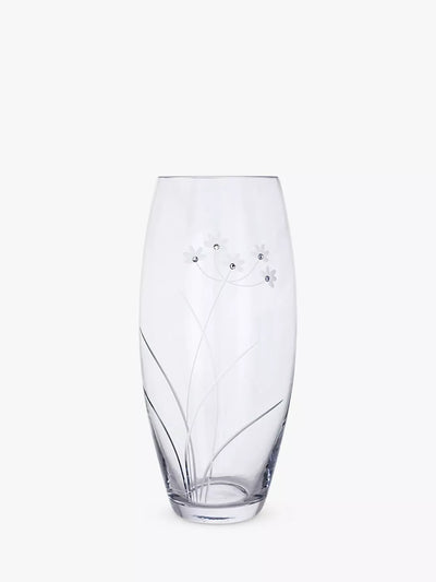 John Lewis Dartington Crystal Glitz Lily Glass Vase, Clear, H30cm- Buy online at McGrocer