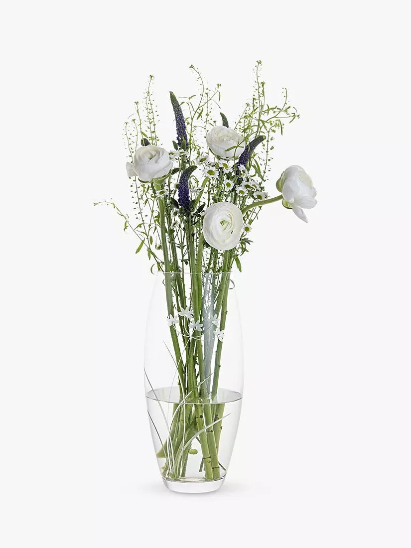 Dartington Crystal glass vase Glitz Lily H30cm, imported from the UK