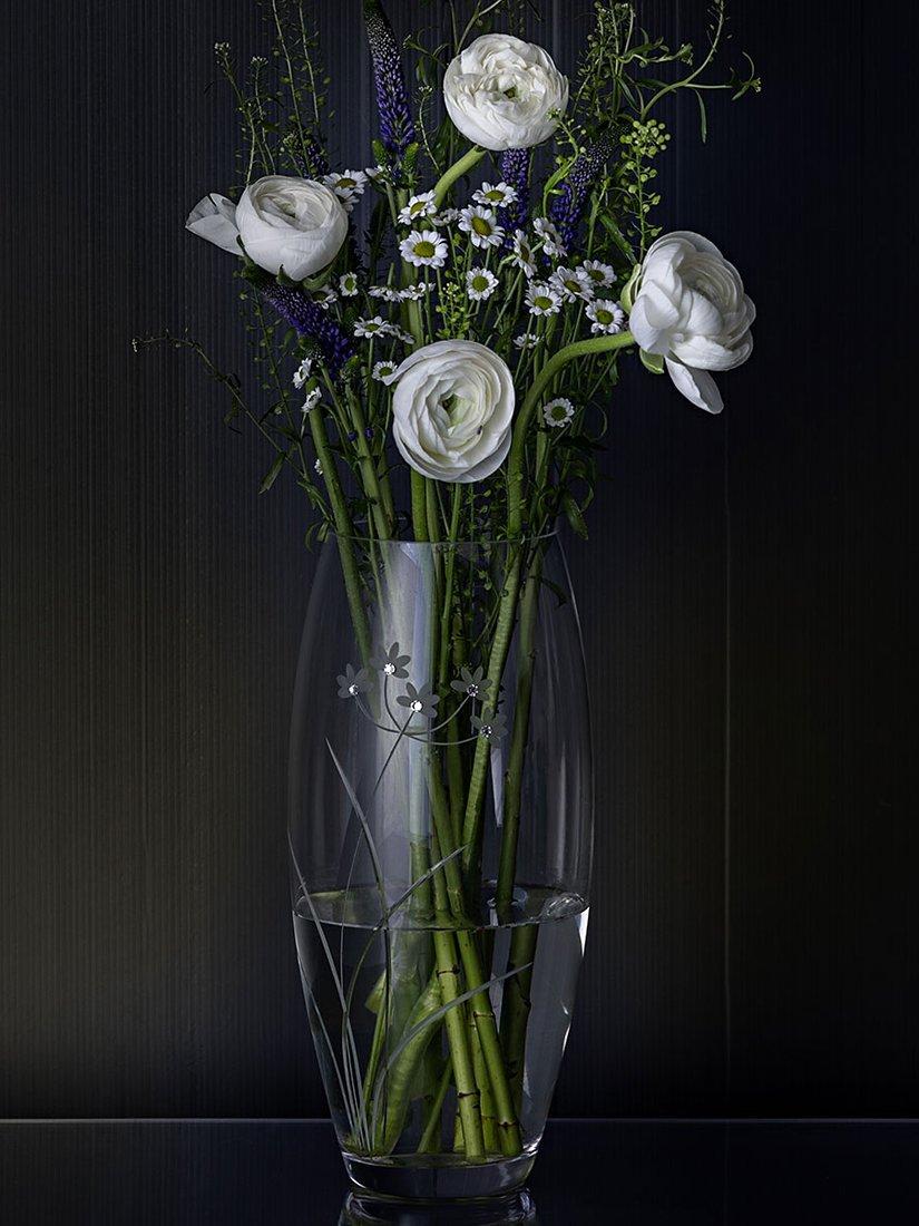 Dartington Crystal glass vase Glitz Lily H30cm, imported from the UK
