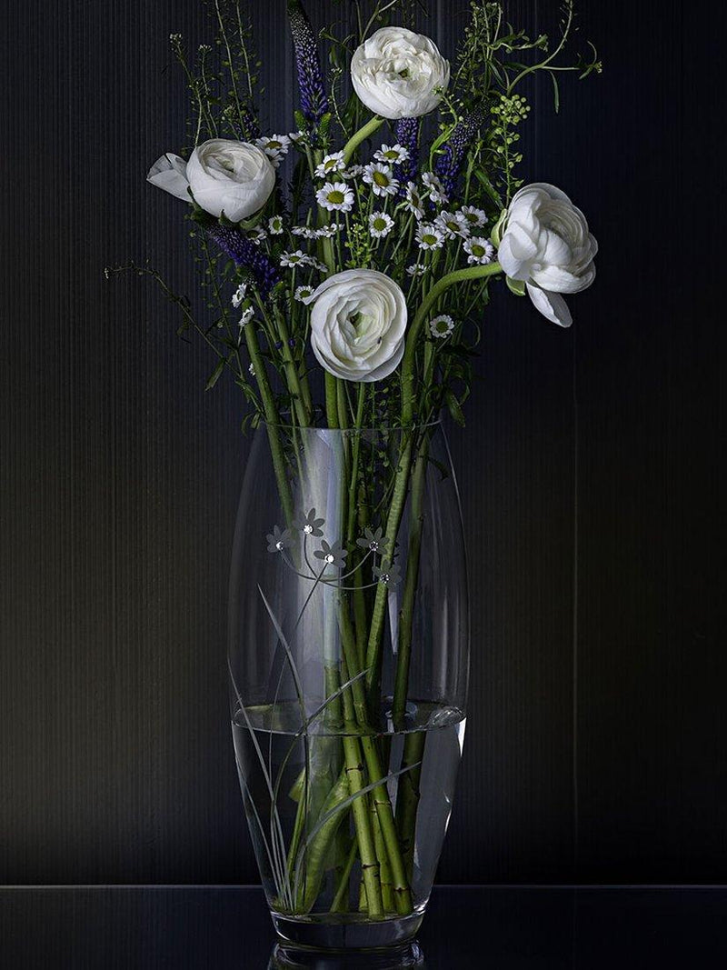 Dartington Crystal glass vase Glitz Lily H30cm, imported from the UK