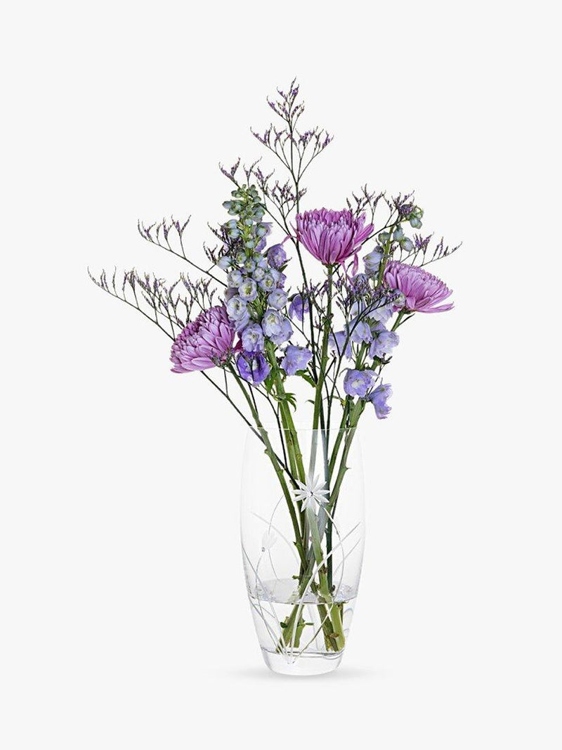 Dartington Crystal Glass Vase Glitz Daisy Clear 26cm - British product
