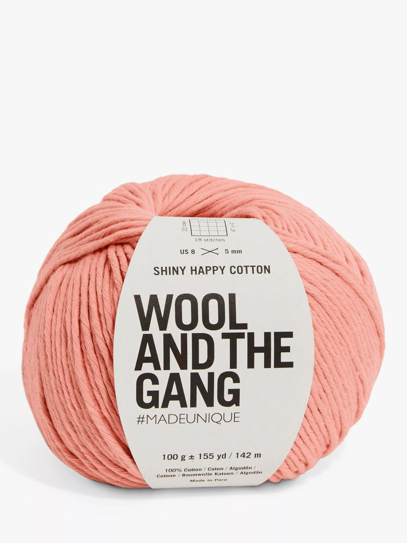 Wool And The Gang Shiny Happy Cotton Knitting and Crochet Yarn 100g