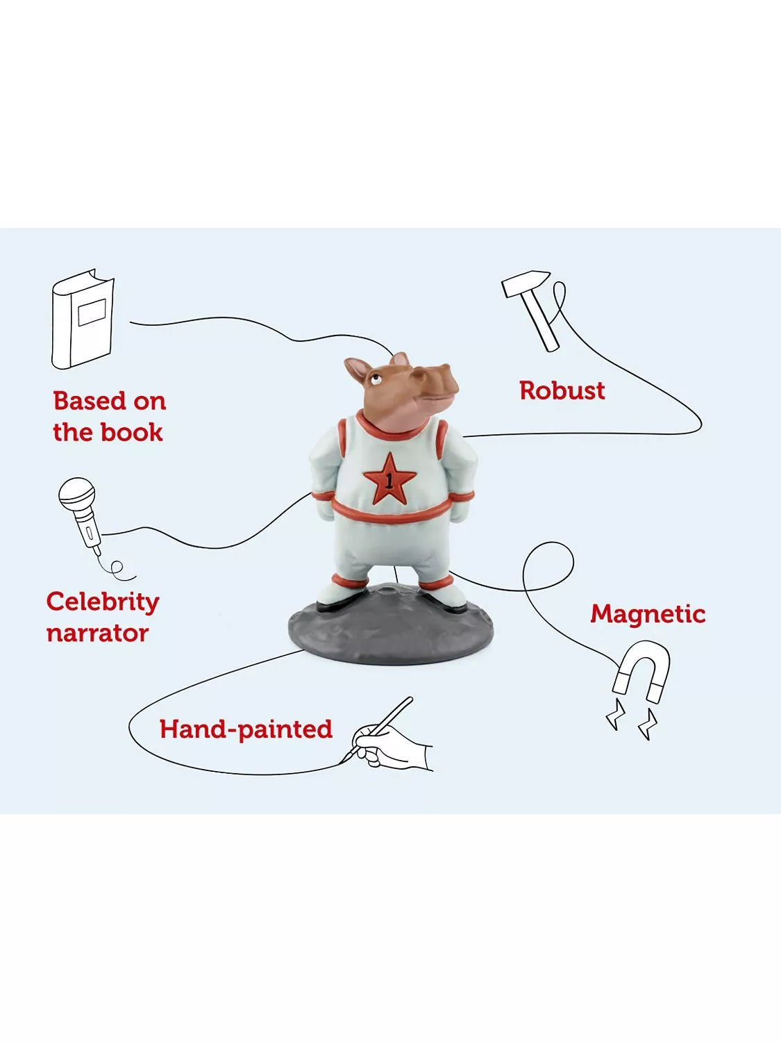 tonies David Walliams Hilarious Animals audio character, imported from the UK