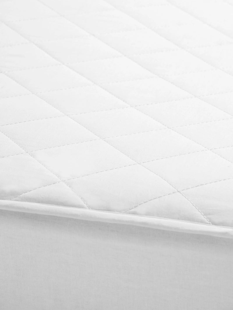 John Lewis pure cotton cotbed mattress protector white, UK version