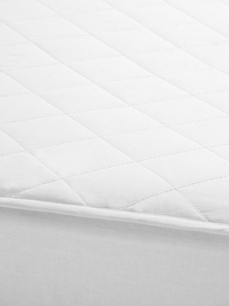 John Lewis pure cotton cotbed mattress protector white, UK version
