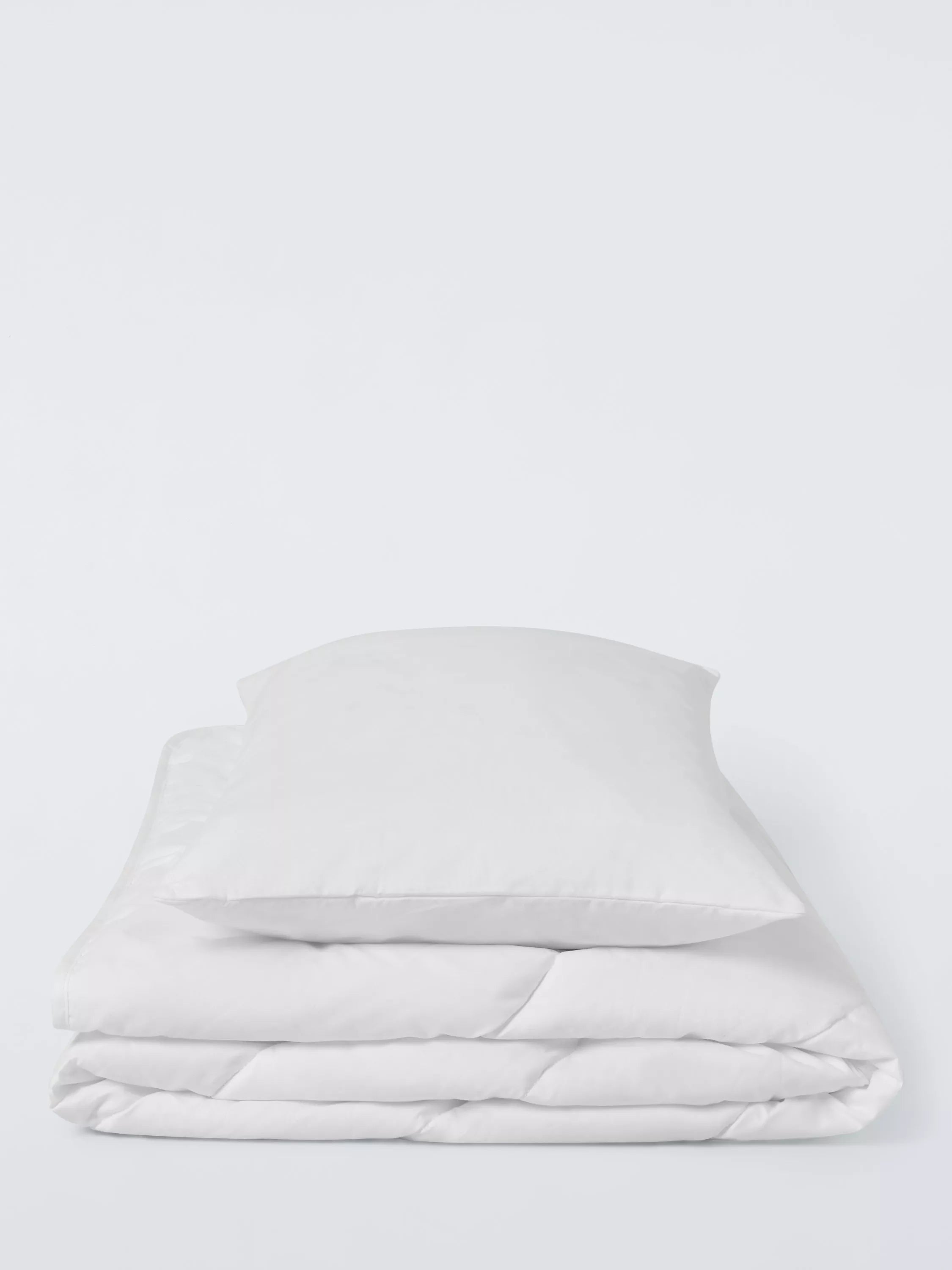 John Lewis toddler duvet set, 4 Tog, White, Cotbed, UK version