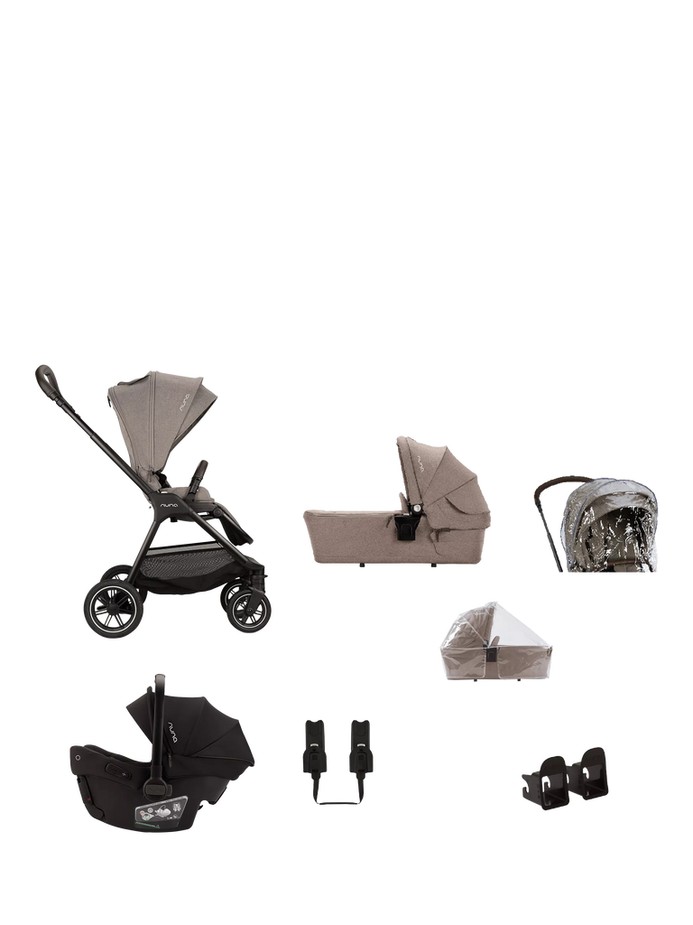 Nuna Triv Next Pushchair, LYTL Carrycot & Pipa Urbn Car Seat Travel Bundle