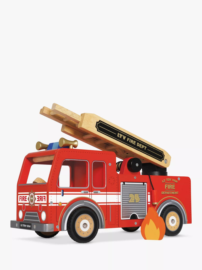 Le Toy Van retro-style wooden fire engine, UK version