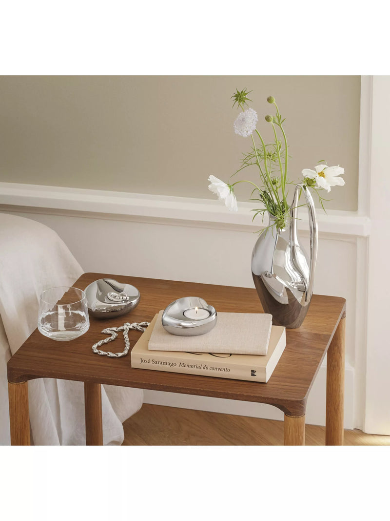 Georg Jensen heart stainless steel tealight holder, UK version
