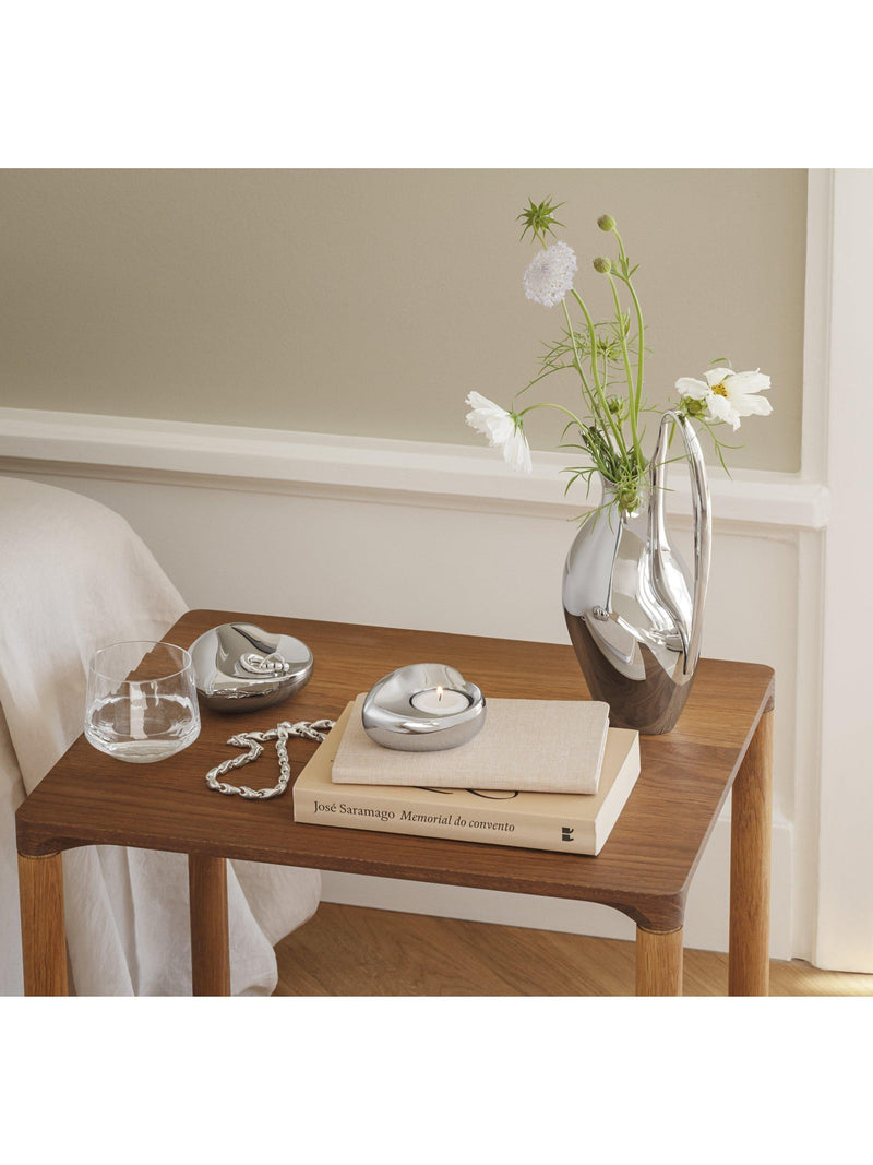 Georg Jensen heart stainless steel tealight holder, UK version