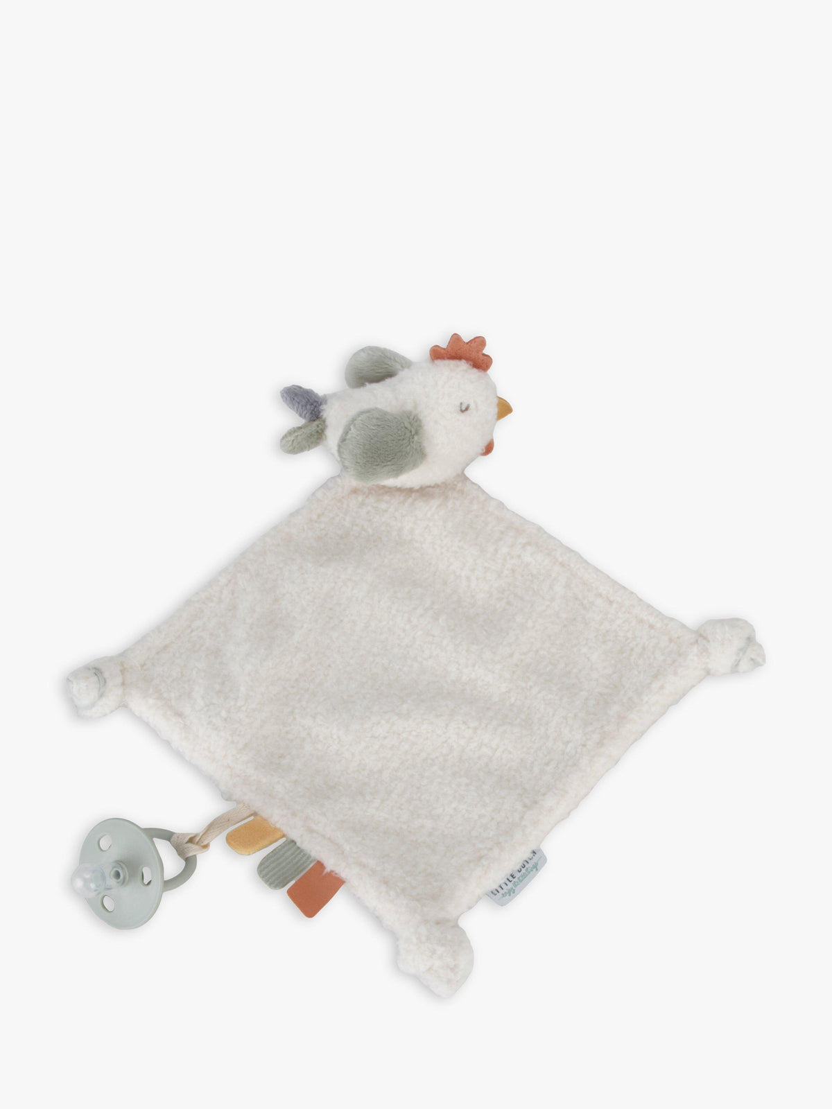 Baby Comforting Cuddle Cloth with Sensory Labels and Attachment Loop