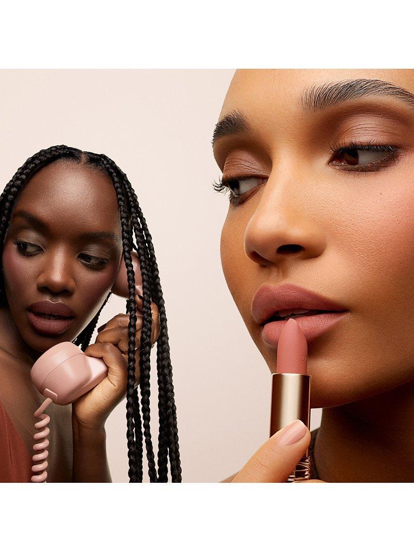 Lancôme soft blurred matte lipstick rose gold packaging , UK version