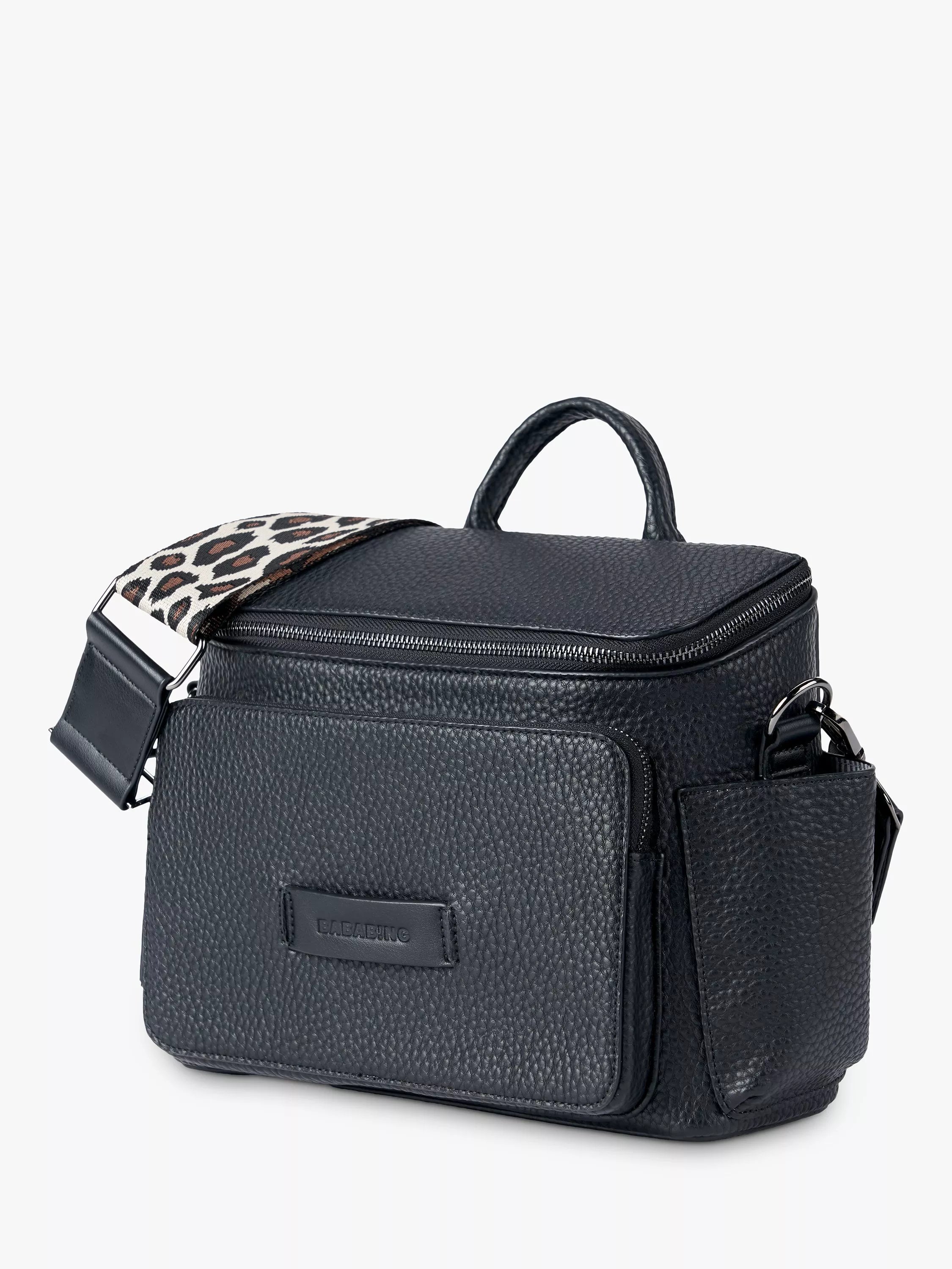 BabaBing Isla Vegan Leather Changing Bag Black - British product