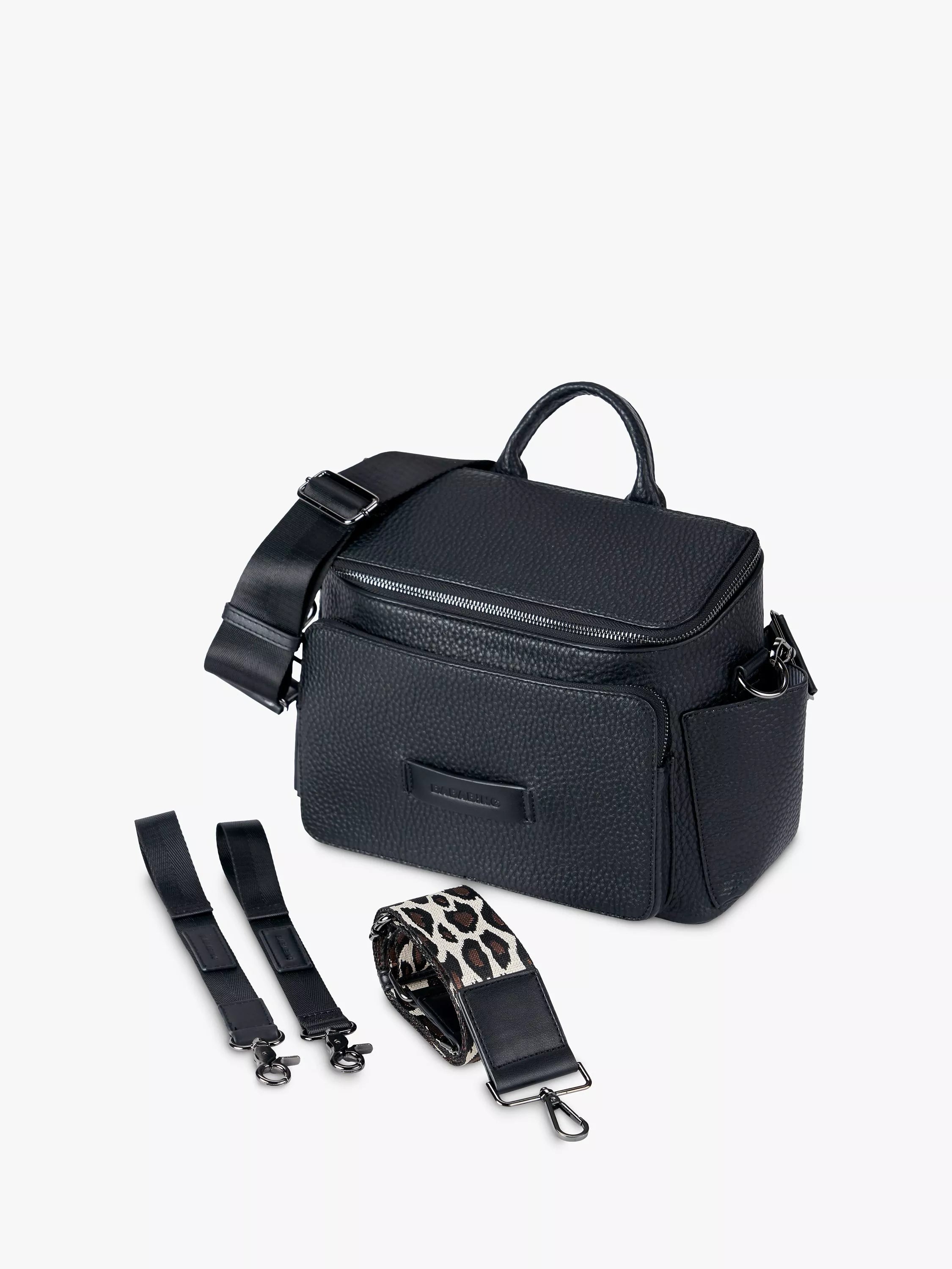 BabaBing Isla Vegan Leather Changing Bag Black - British product