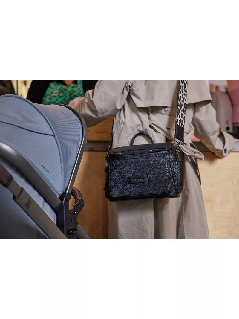 BabaBing Isla Vegan Leather Changing Bag Black - British product