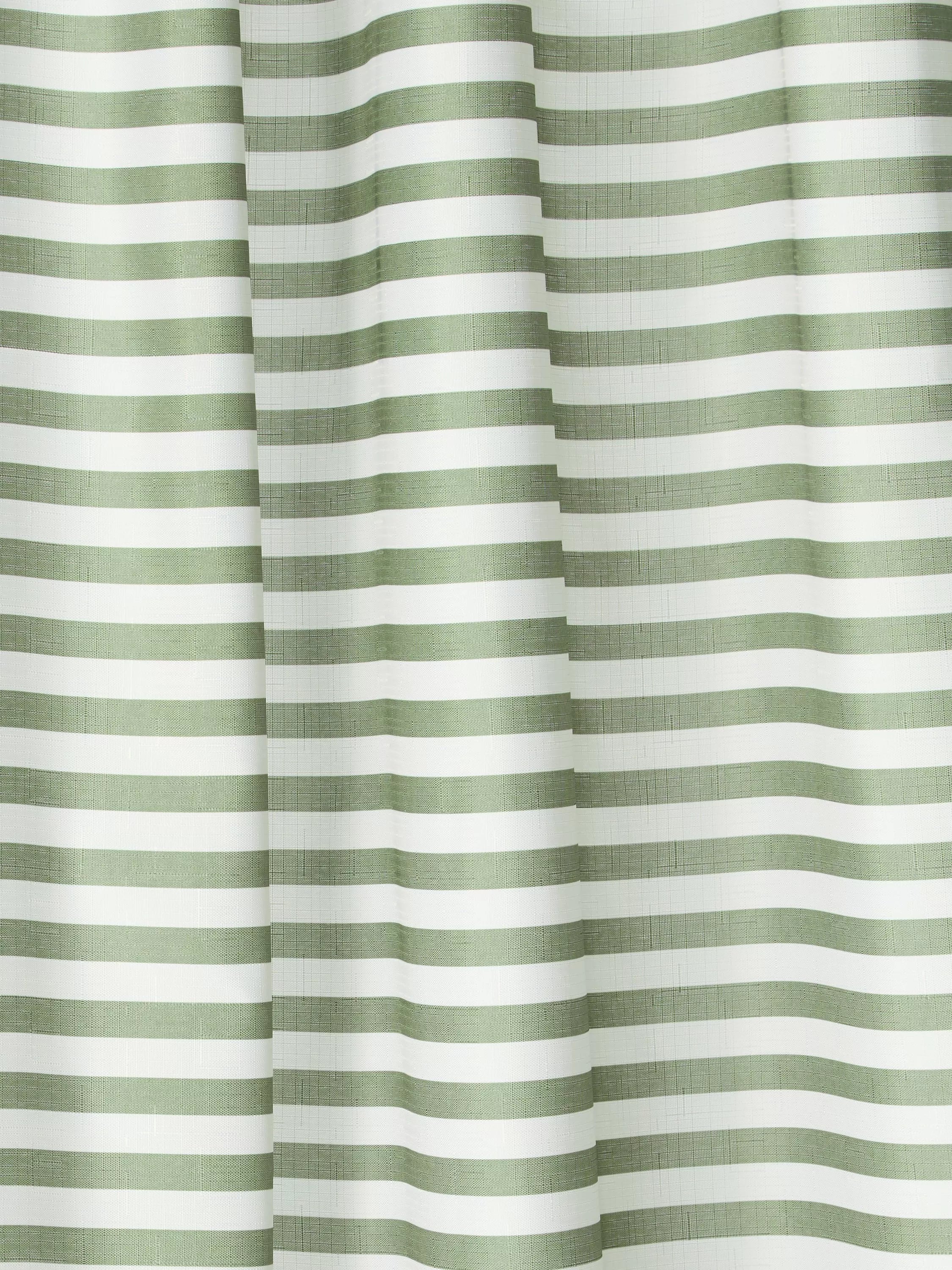 John Lewis green horizontal stripe shower curtain 180x180cm, UK version