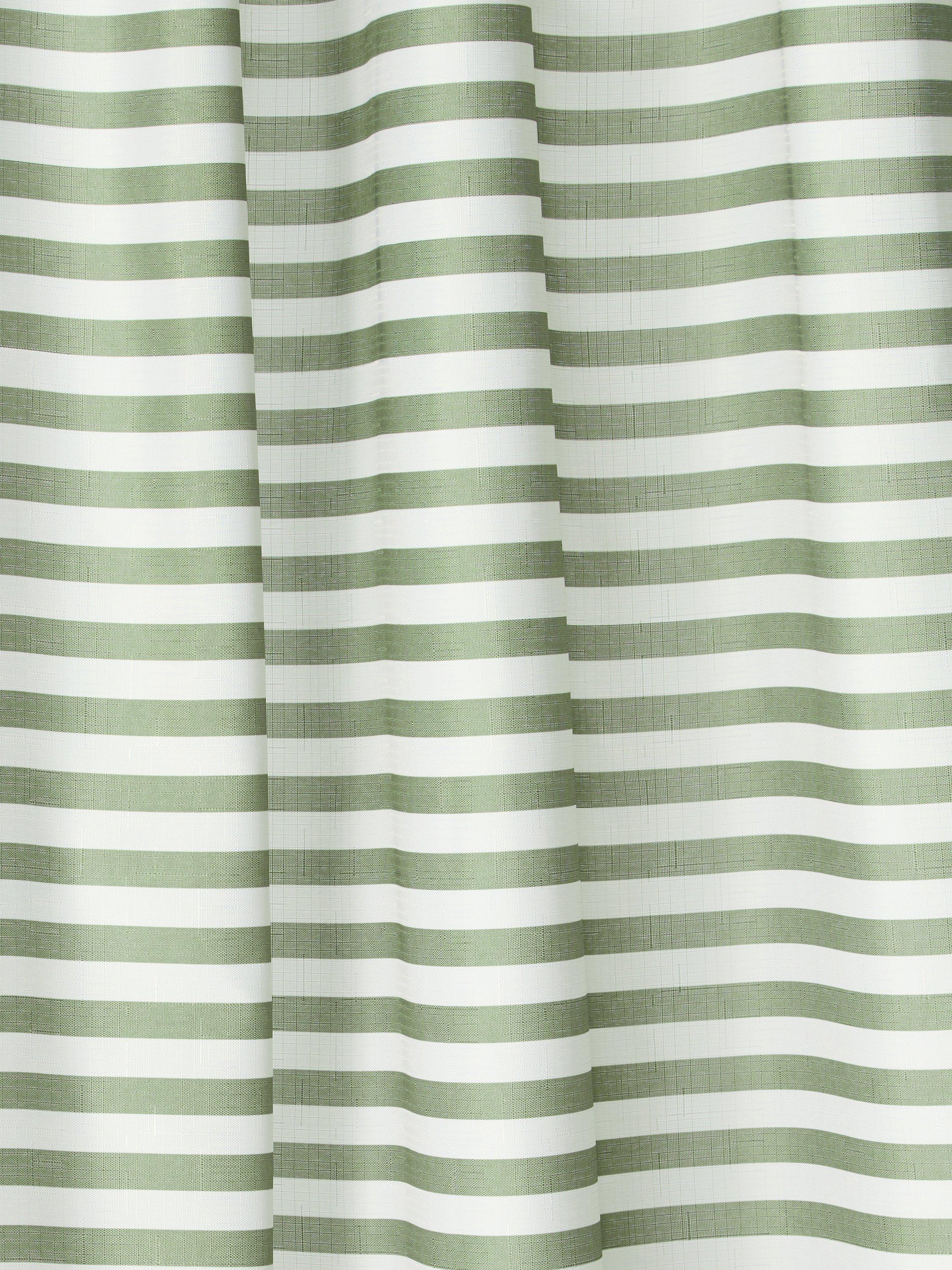John Lewis green horizontal stripe shower curtain 180x180cm, UK version