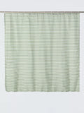 John Lewis green horizontal stripe shower curtain 180x180cm, UK version
